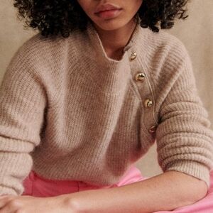 Sezane Trudy Jumper in Beige Clair XXS